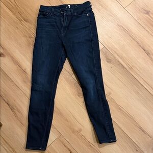 7 For All Mankind Dark Blue Skinny Jeans